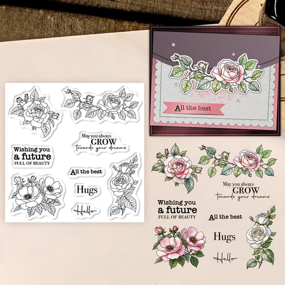 Beautiful Roses Dies & Stamps Set