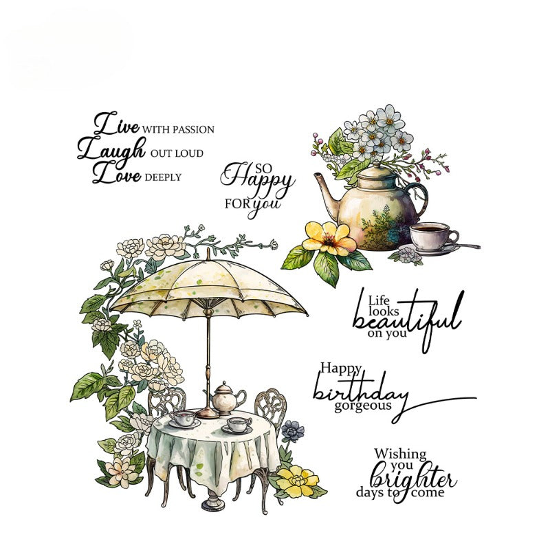 Afternoon Tea Time Dies & Stamps Set