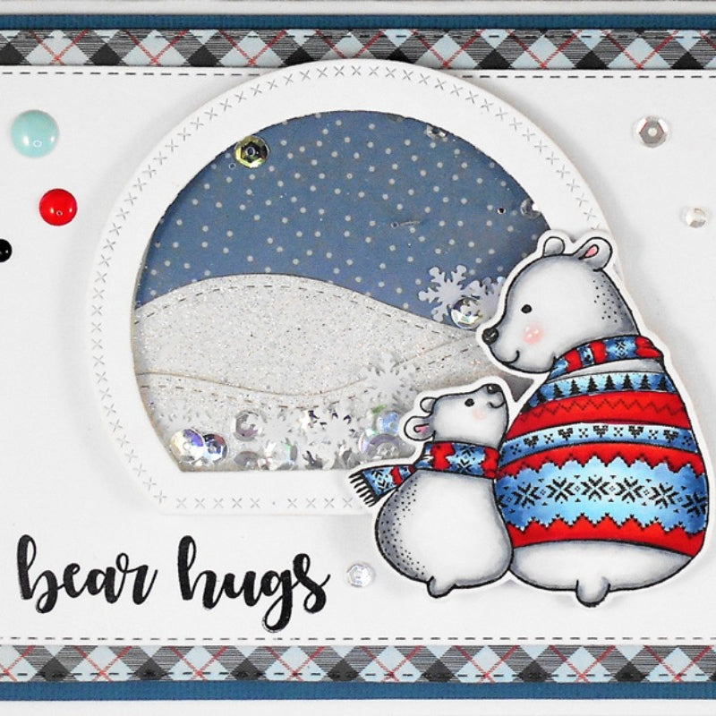Winter Polar Bears Dies & Stamps Set