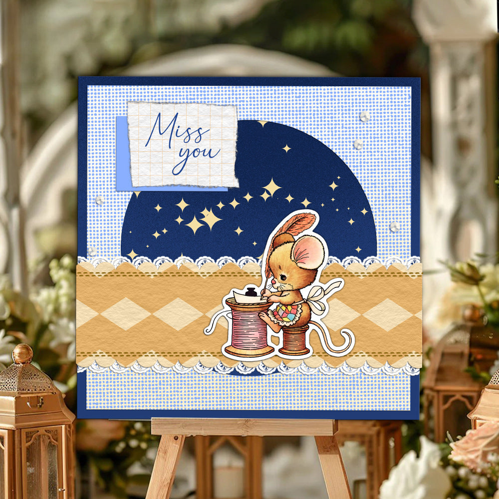 Cute Mouse Dies & Stamps Set