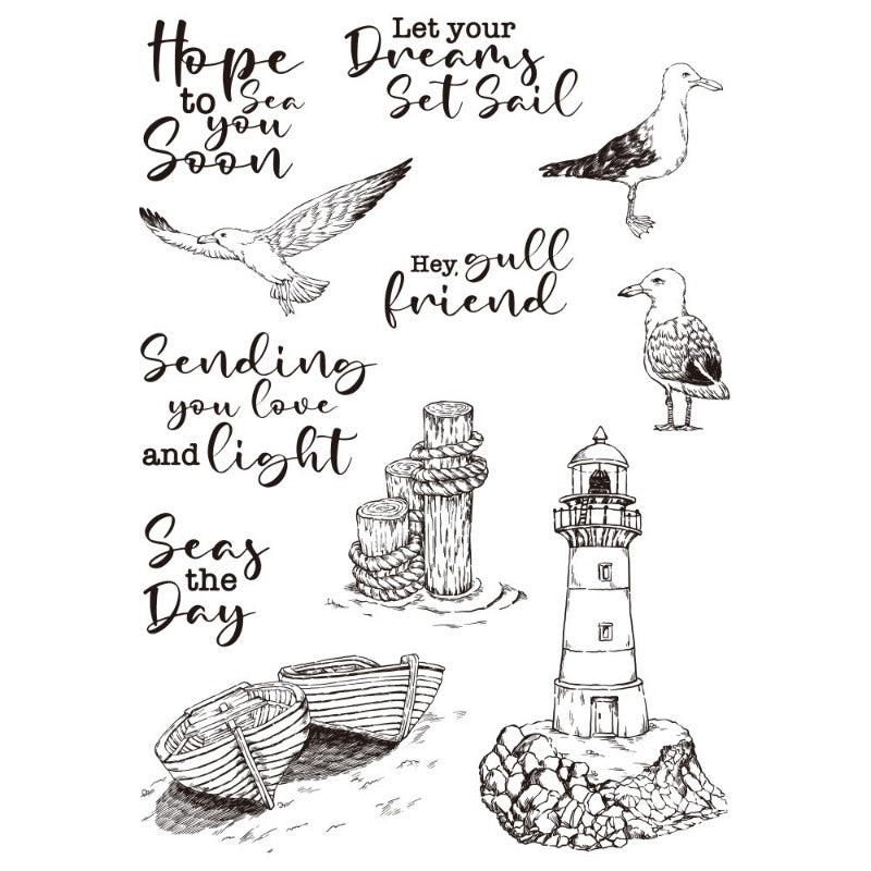 Seagull and Lighthouse Dies & Stamps Set