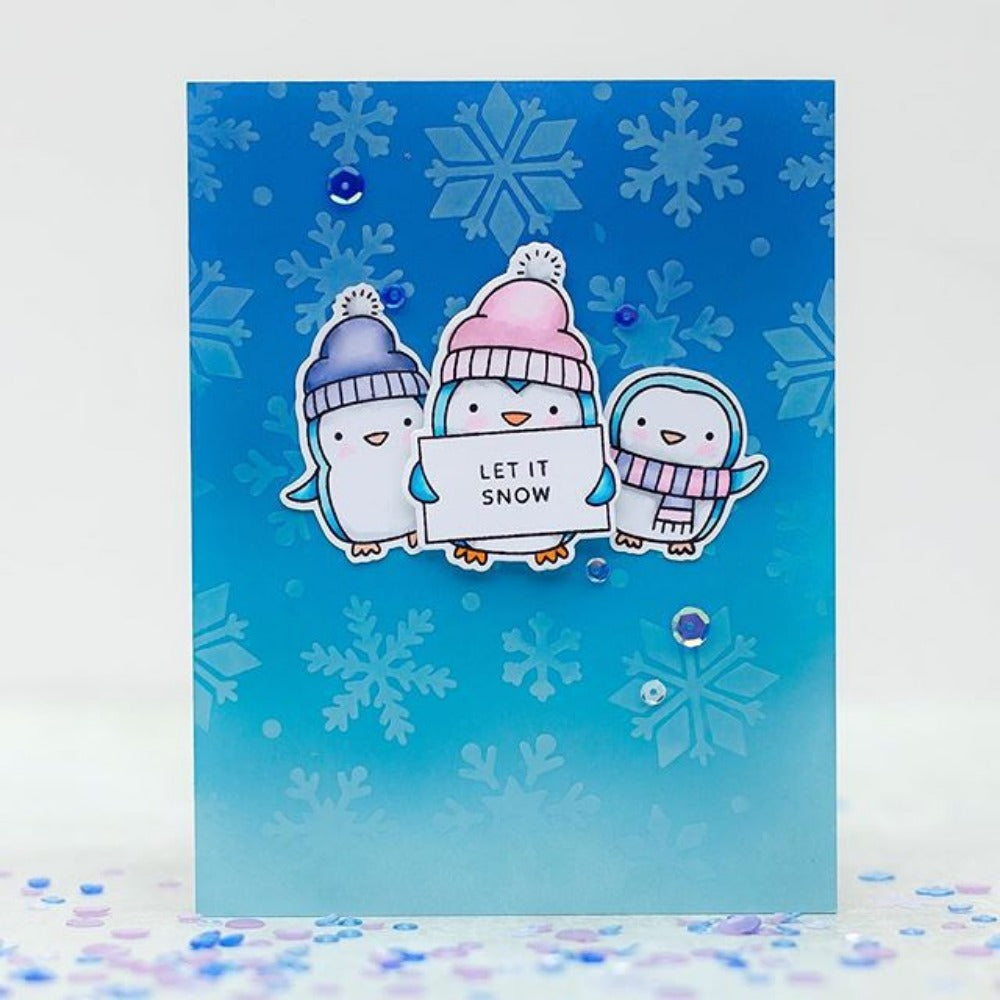 Winter Animals Message Board Dies & Stamps Set