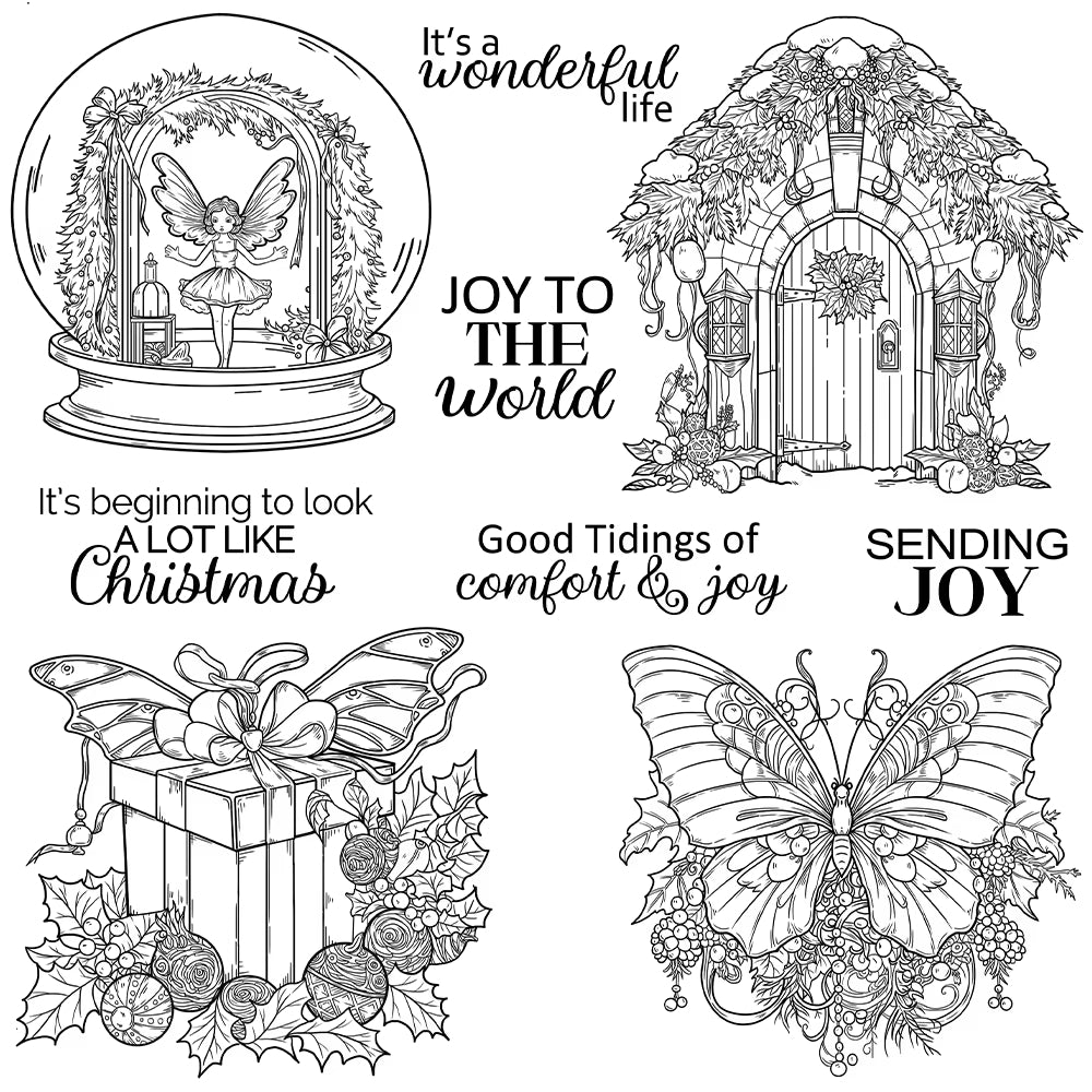 Merry Christmas Gifts Dies & Stamps Set
