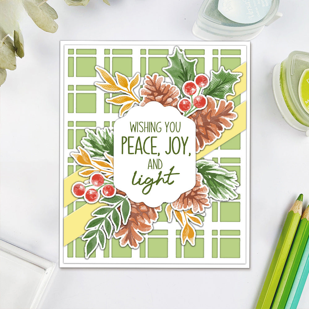 Christmas Pine Cones Dies & Stamps Set