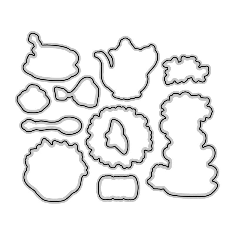 Teapot and Teacup Set Dies & Stamps Set