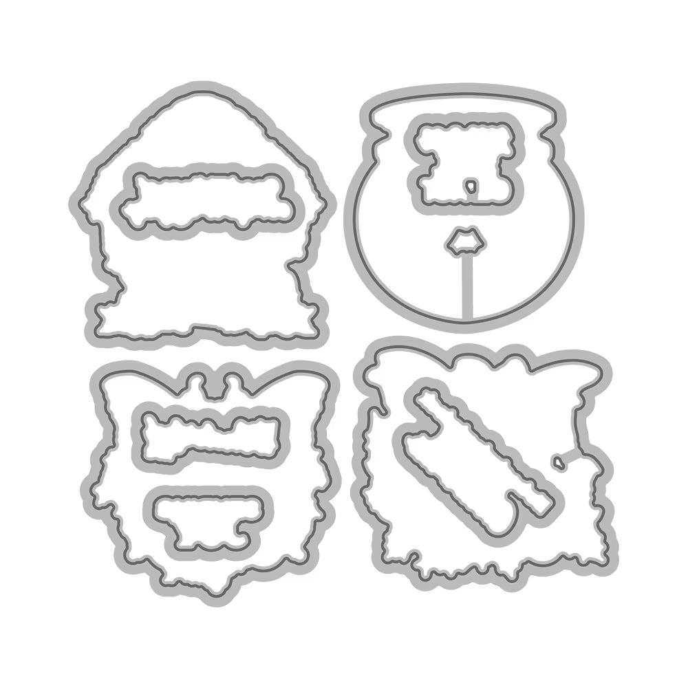 Merry Christmas Gifts Dies & Stamps Set