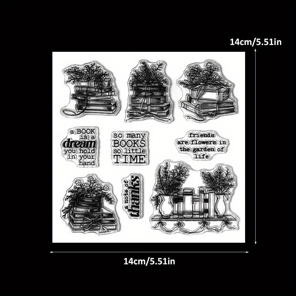 Blooming Flowers and Books Dies & Stamps Set