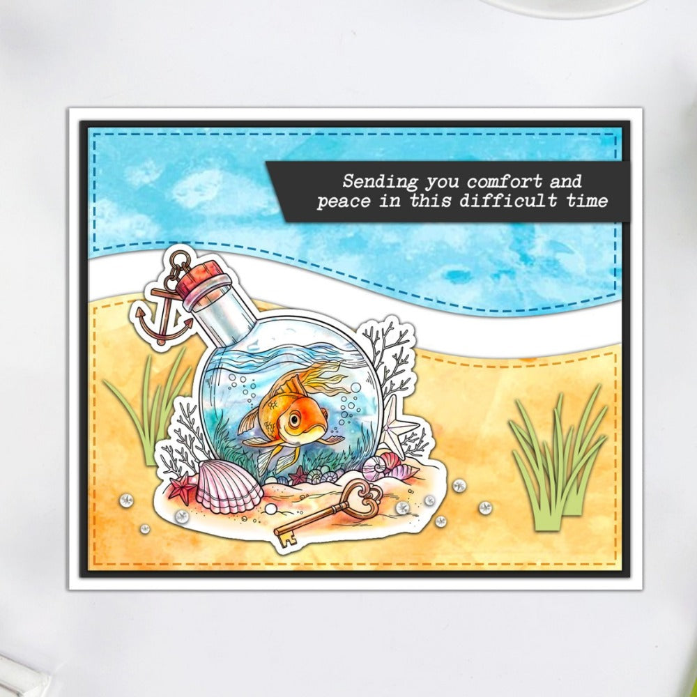 Glass Bottle Dies & Stamps Set
