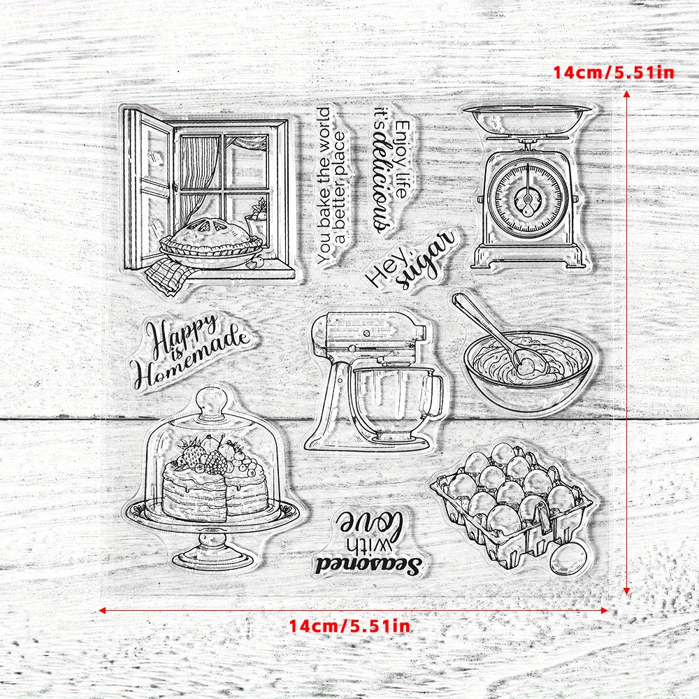 Cake Utensils Dies & Stamps Set