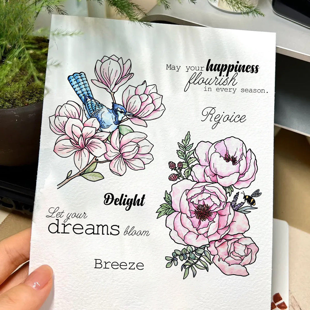 Magnolia Peony Clear Stamps