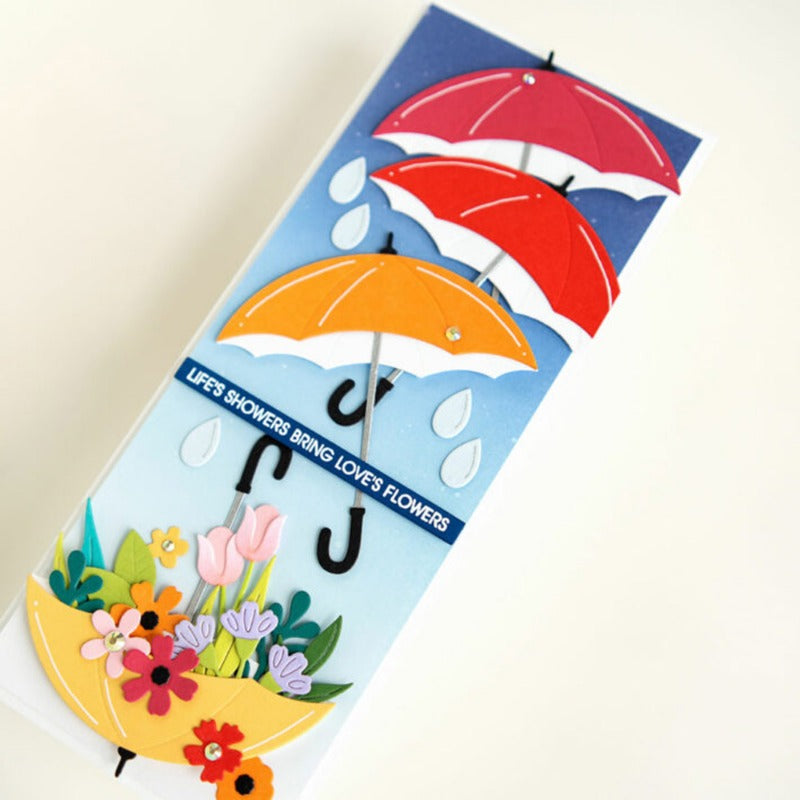 Umbrellas and Flowers Metal Cutting Dies