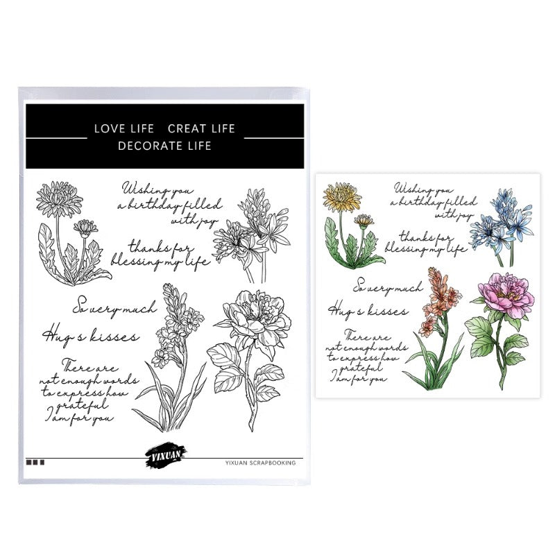 Various Flowers Blooming In Spring Dies & Stamps Set