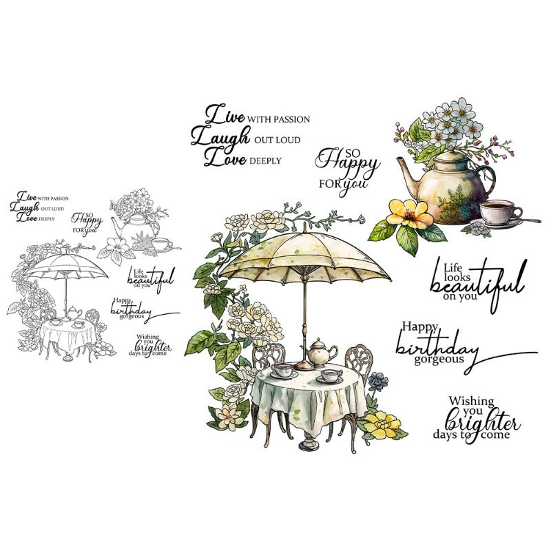 Afternoon Tea Time Dies & Stamps Set