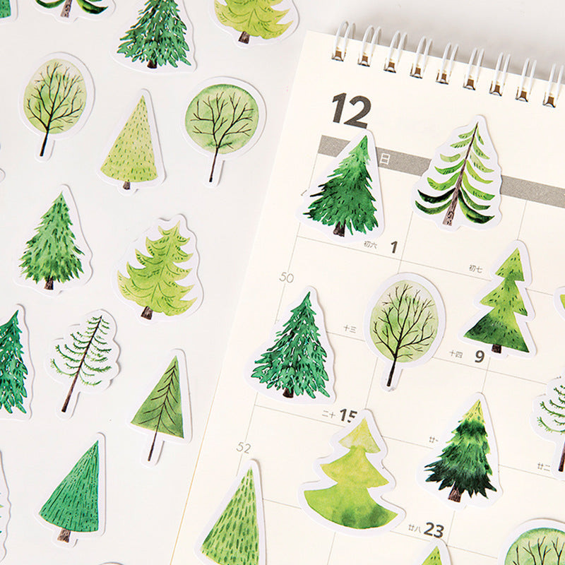 45Pcs Forest Series Boxed Stickers