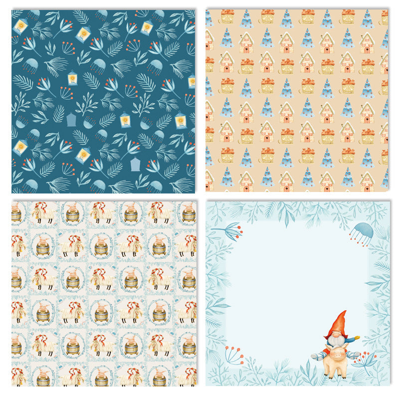 24PCS 6" Snow Elf Scrapbook Paper & Cardstock
