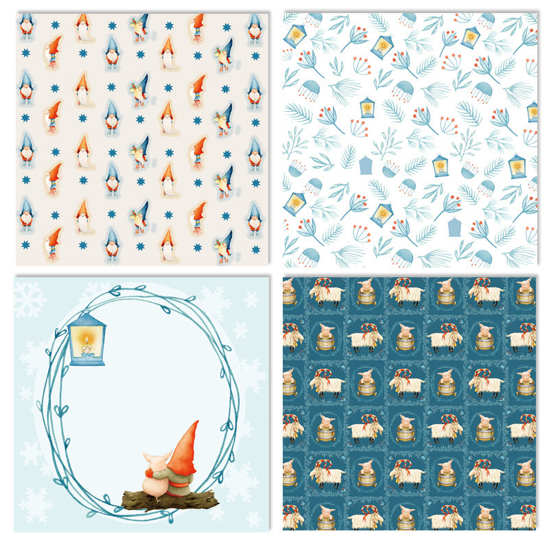 24PCS 6" Snow Elf Scrapbook Paper & Cardstock