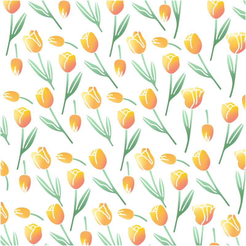 3D Tulip Flower DIY Painting Hollow Stencil