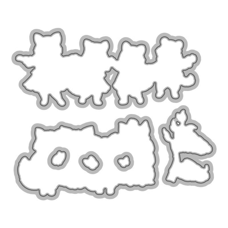 Cute Cartoon Foxs Dies & Stamps Set