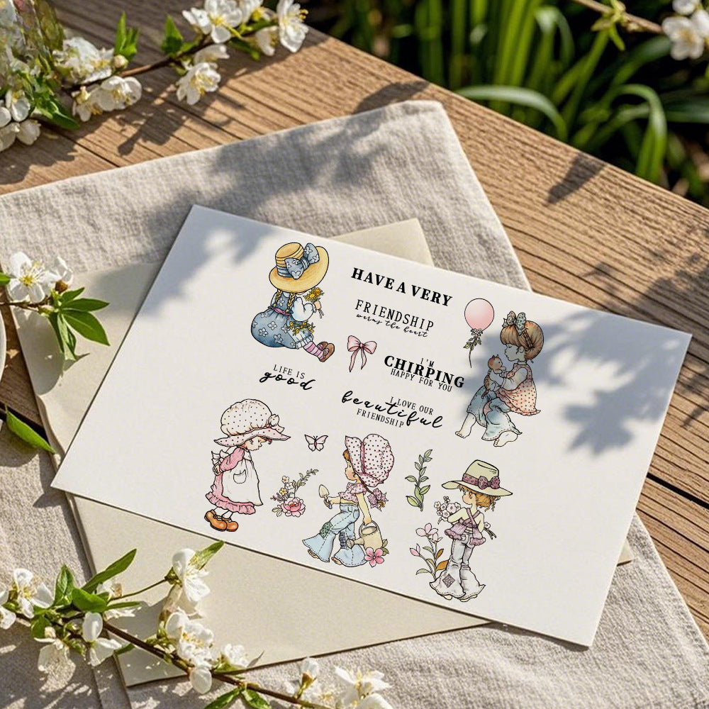 Spring Girls Clear Stamps