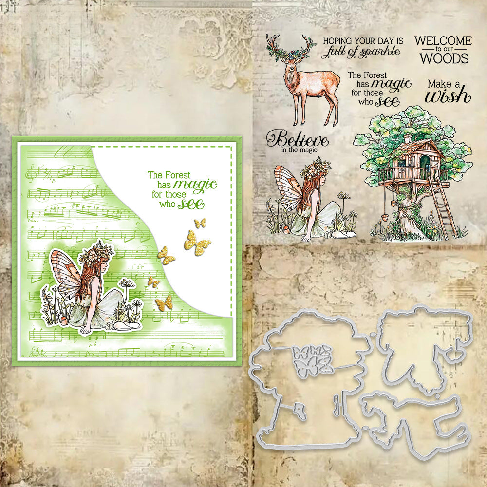 Tree House Fairy Dies & Stamps Set