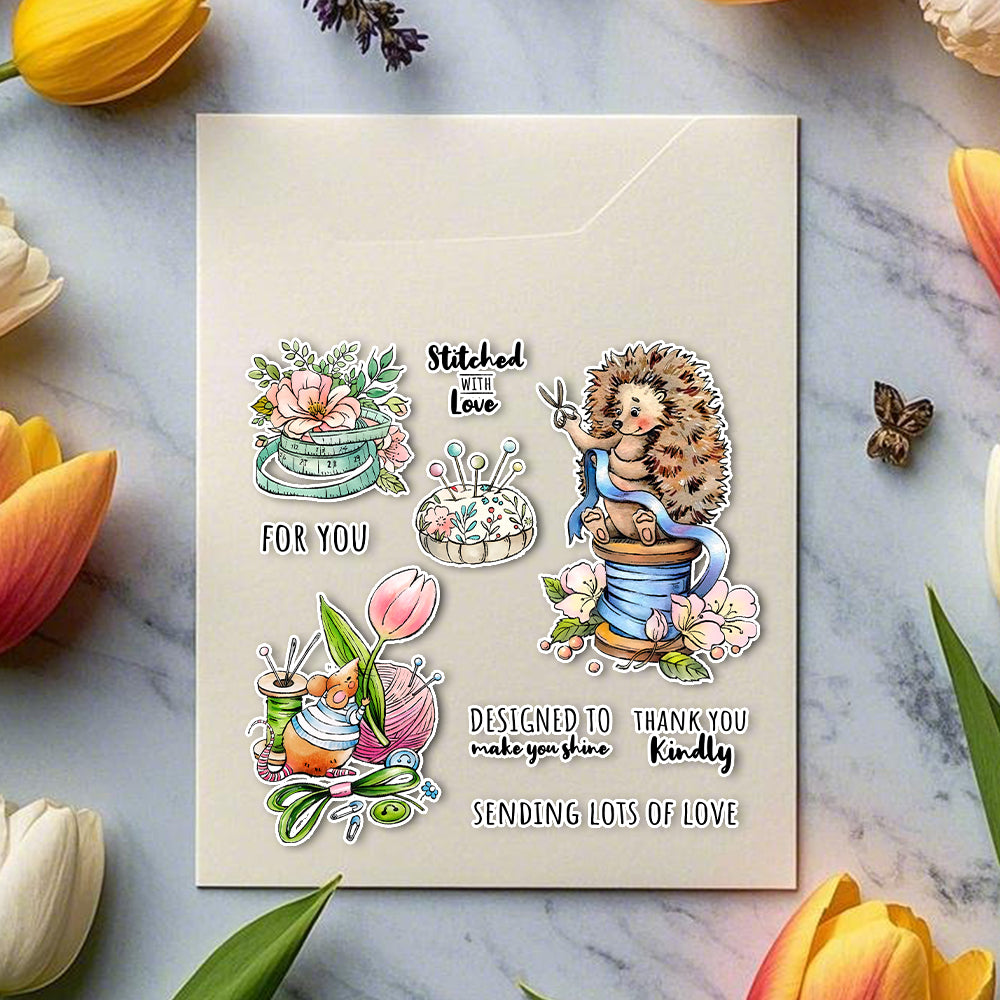Cute Tailor Mouse Dies & Stamps Set