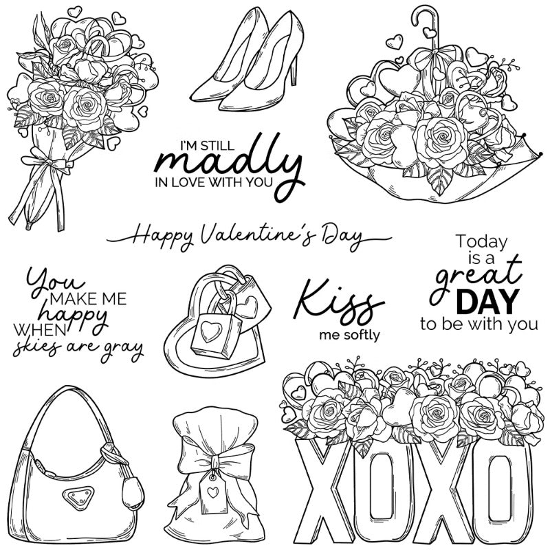 Valentine's Day Theme Clear Stamps