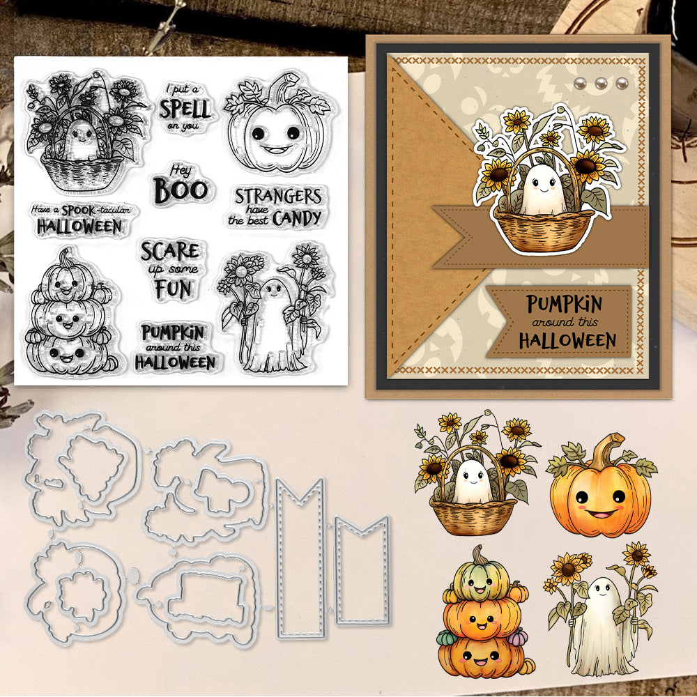 Halloween Pumpkin Dies & Stamps Set
