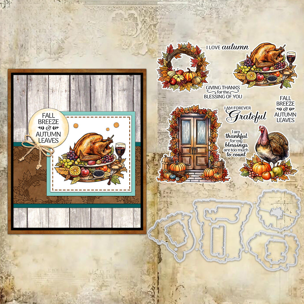 Thanksgiving Turkey Dies & Stamps Set