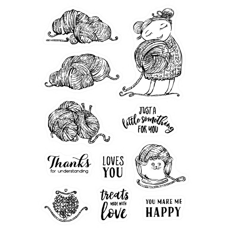 Yarn Girl Dies & Stamps Set