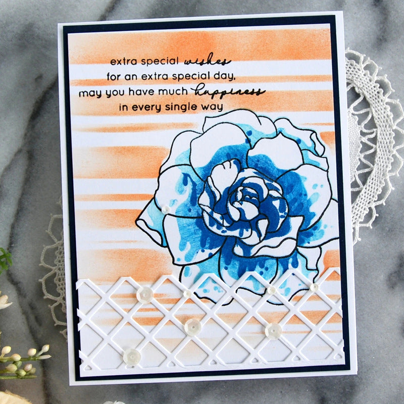 Grid Hollow Background Board Cutting Dies