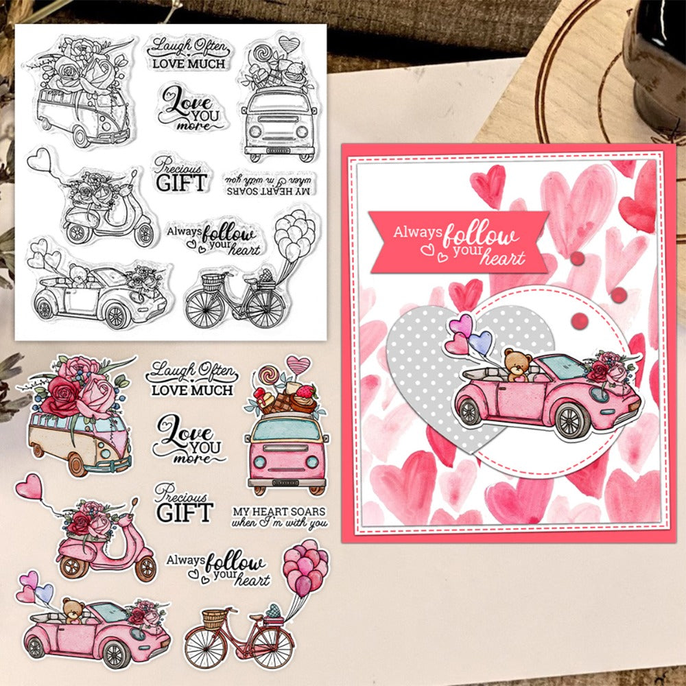 Valentine's Day Car Clear Stamps