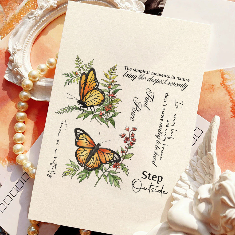 Flowers and Butterflies Dies & Stamps Set