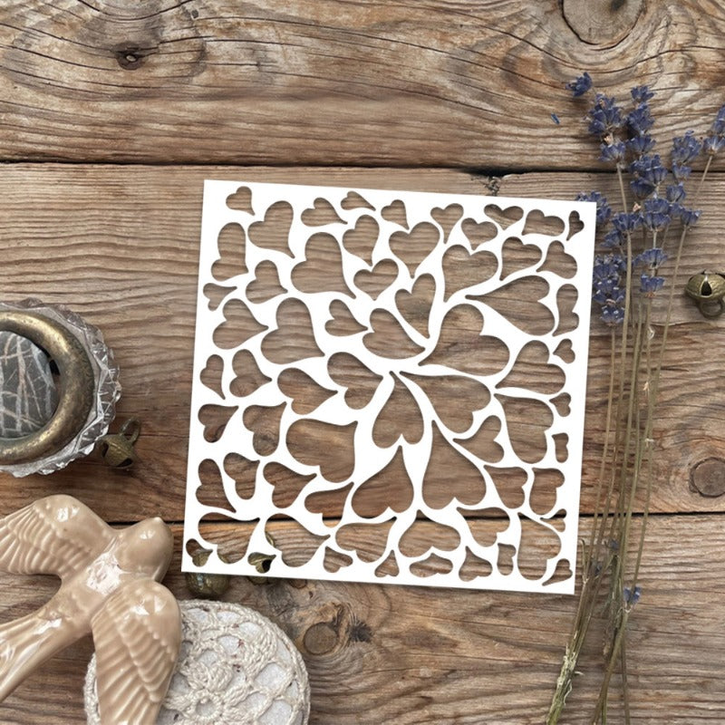 Hearts DIY Painting Hollow Stencil