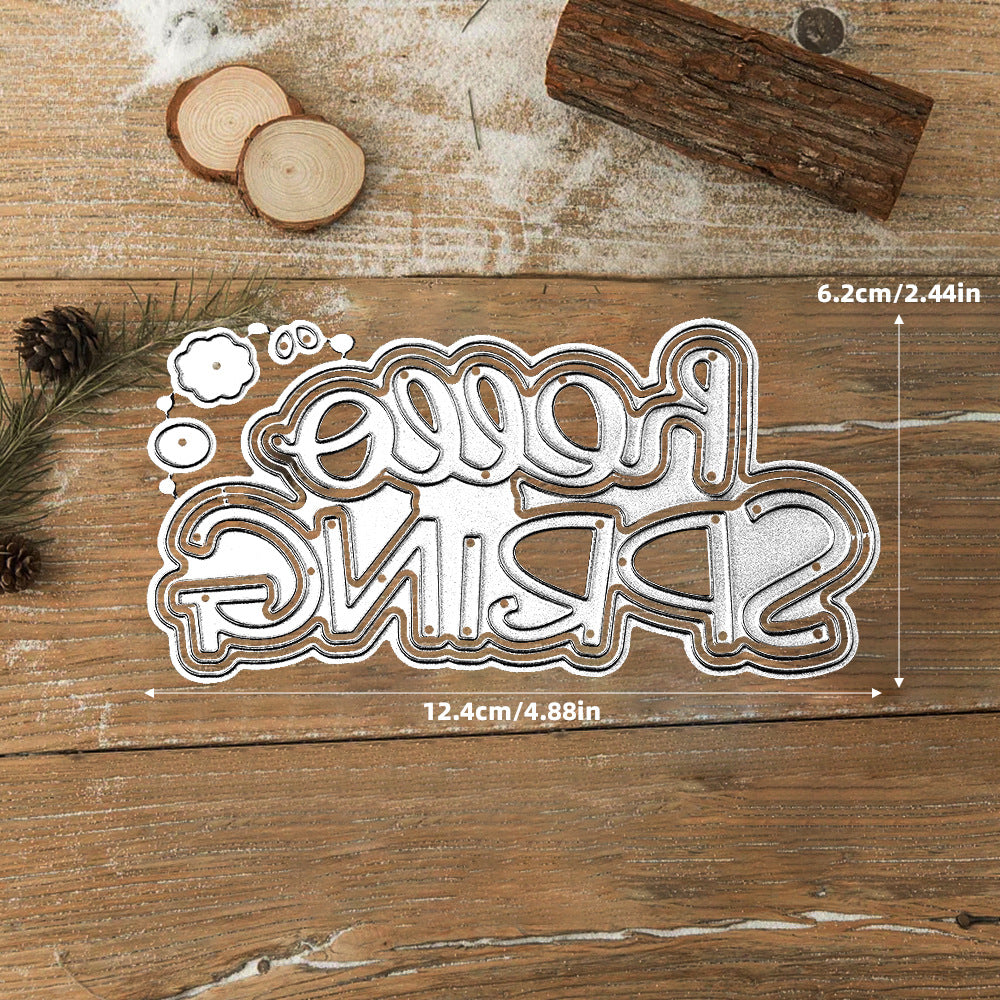 Hello Spring Words Metal Cutting Dies
