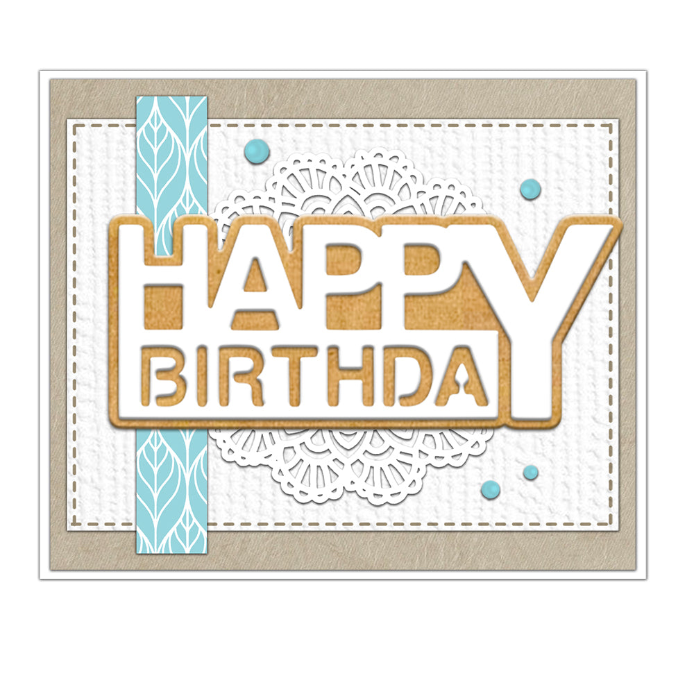 "Happy Birthday" Words Cutting Dies
