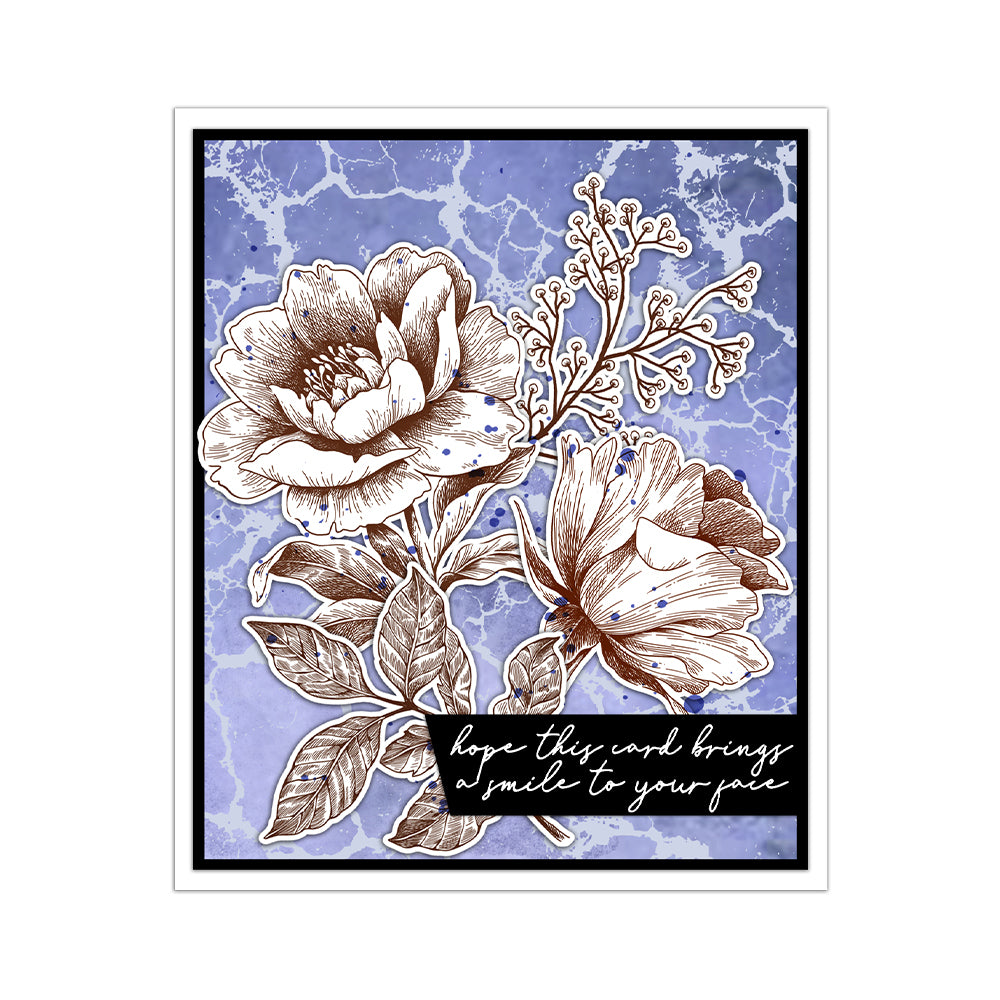 Beautiful Flower Dies & Stamps Set