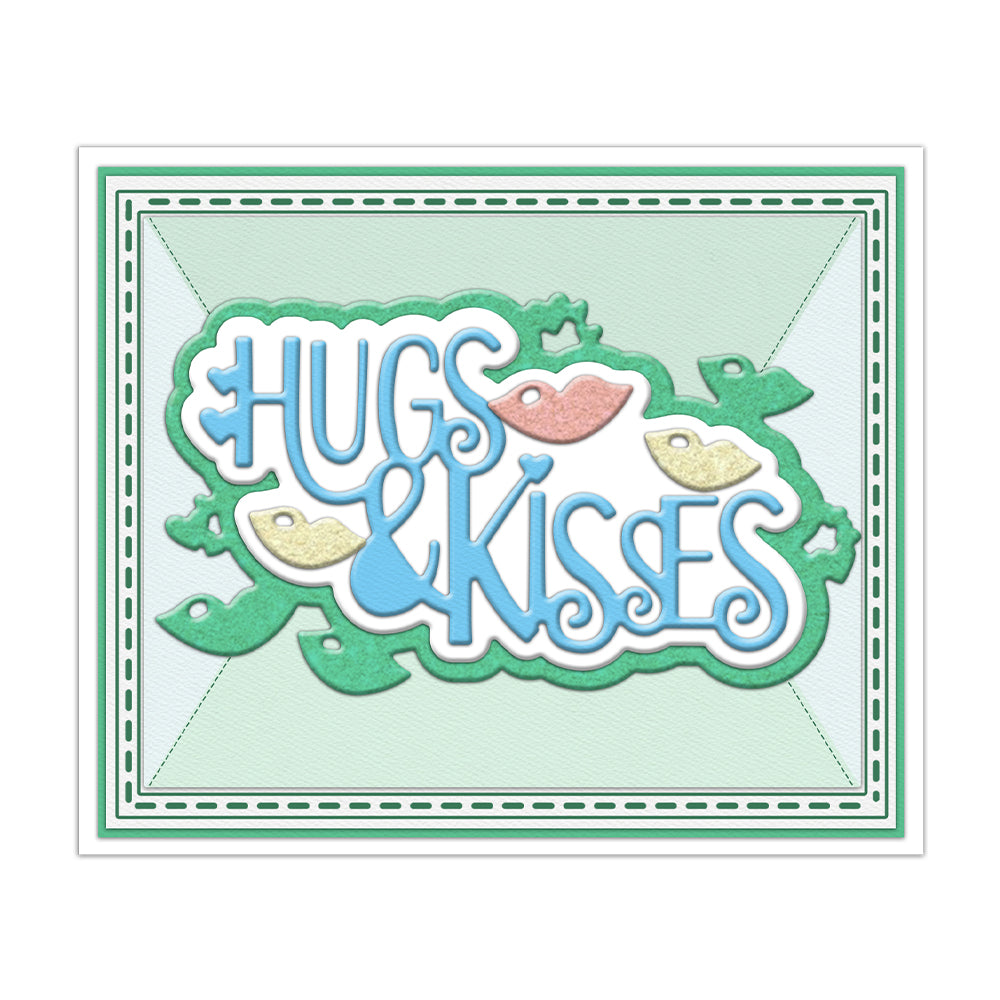 "Hugs & Kisses" Words Cutting Dies