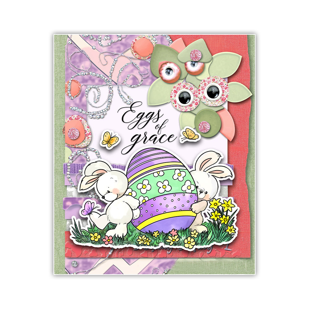 Easter Bunny Eggs Dies & Stamps Set