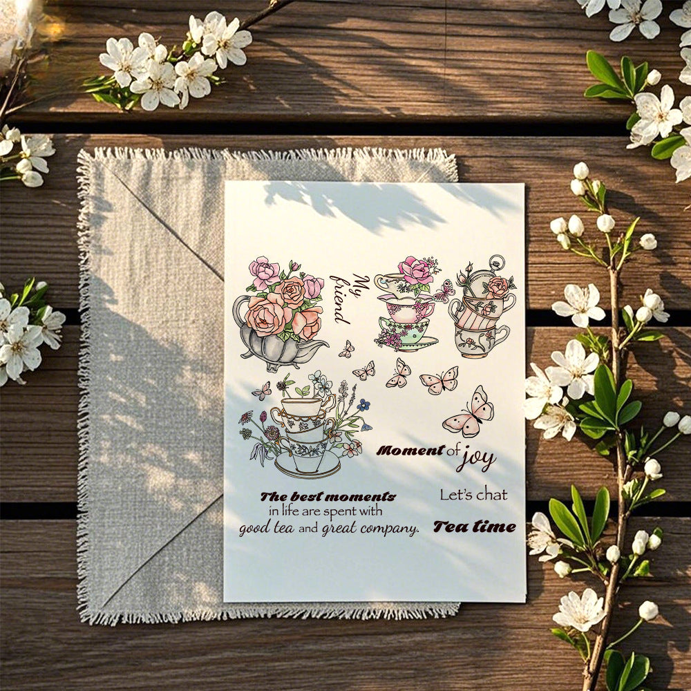 Afternoon Tea Cup Clear Stamps