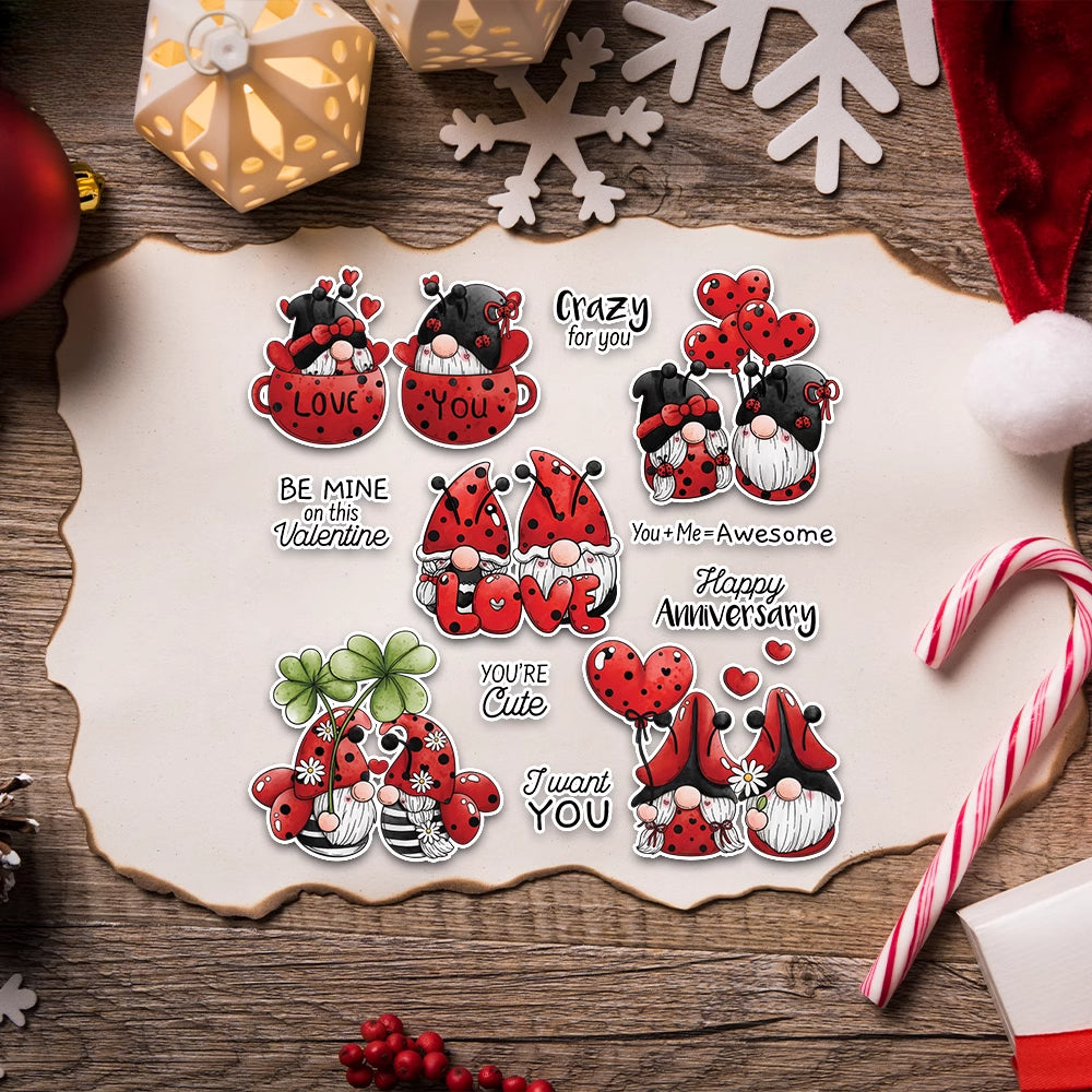 Valentine's Day Cute Gnomes Dies & Stamps Set
