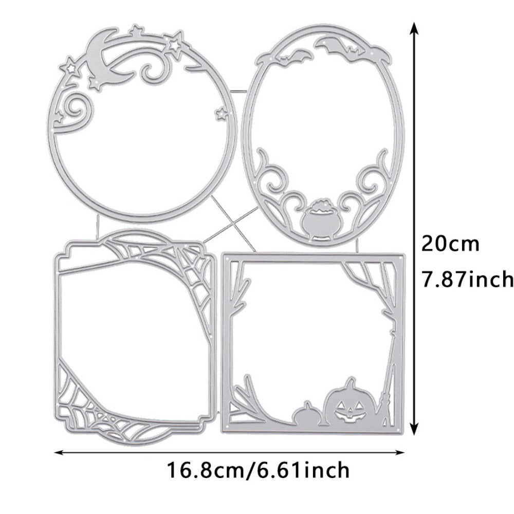 Four Halloween Background Frames Cutting Dies
