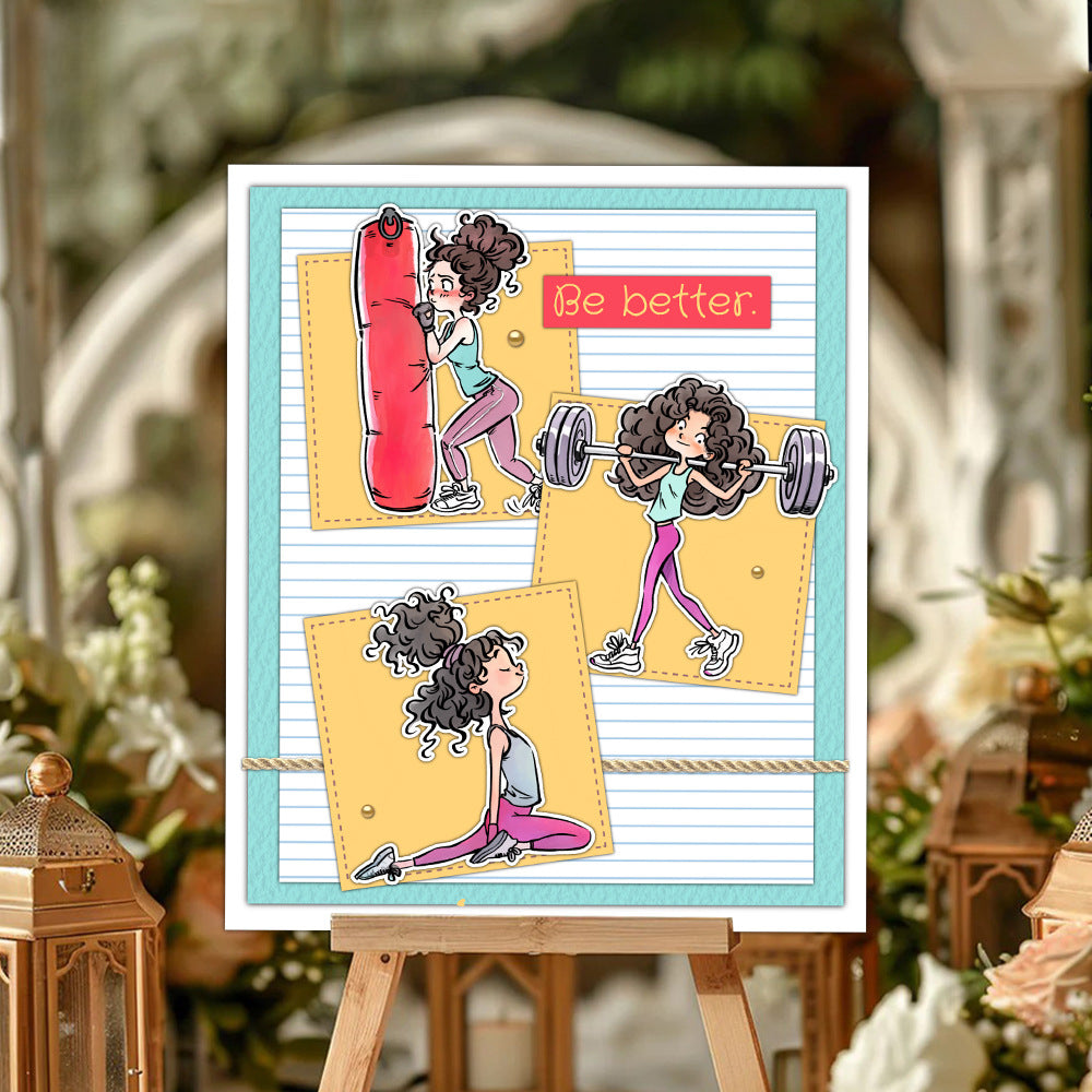 Fitness Girl Dies & Stamps Set