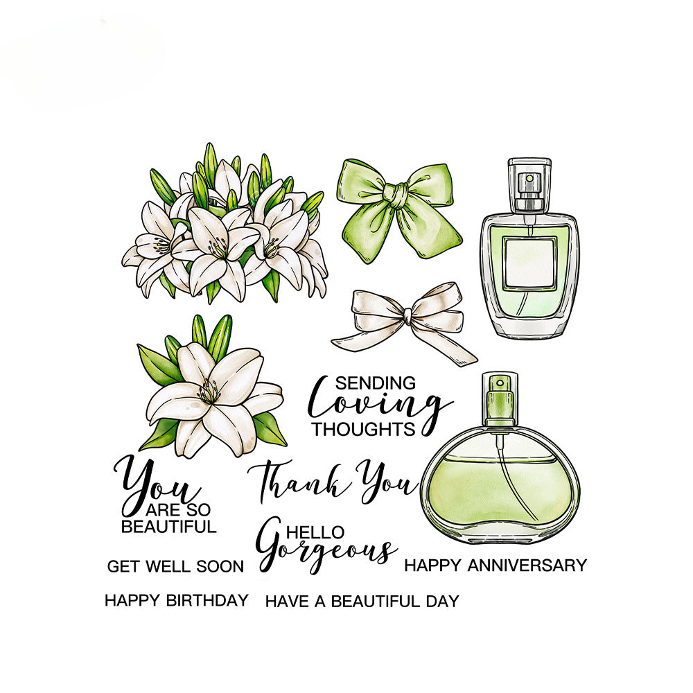 Perfume & Lily Dies & Stamps Set