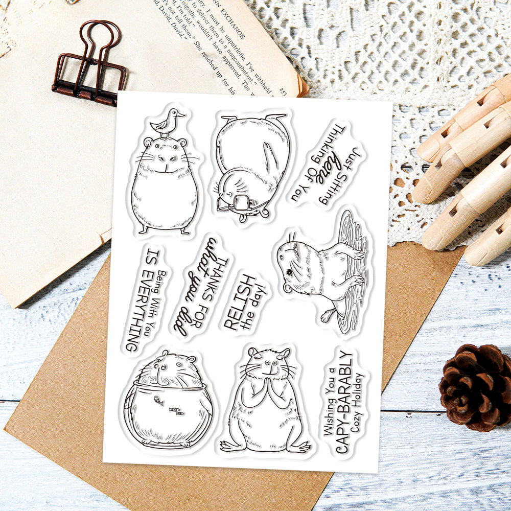 Cute Capybara Dies & Stamps Set