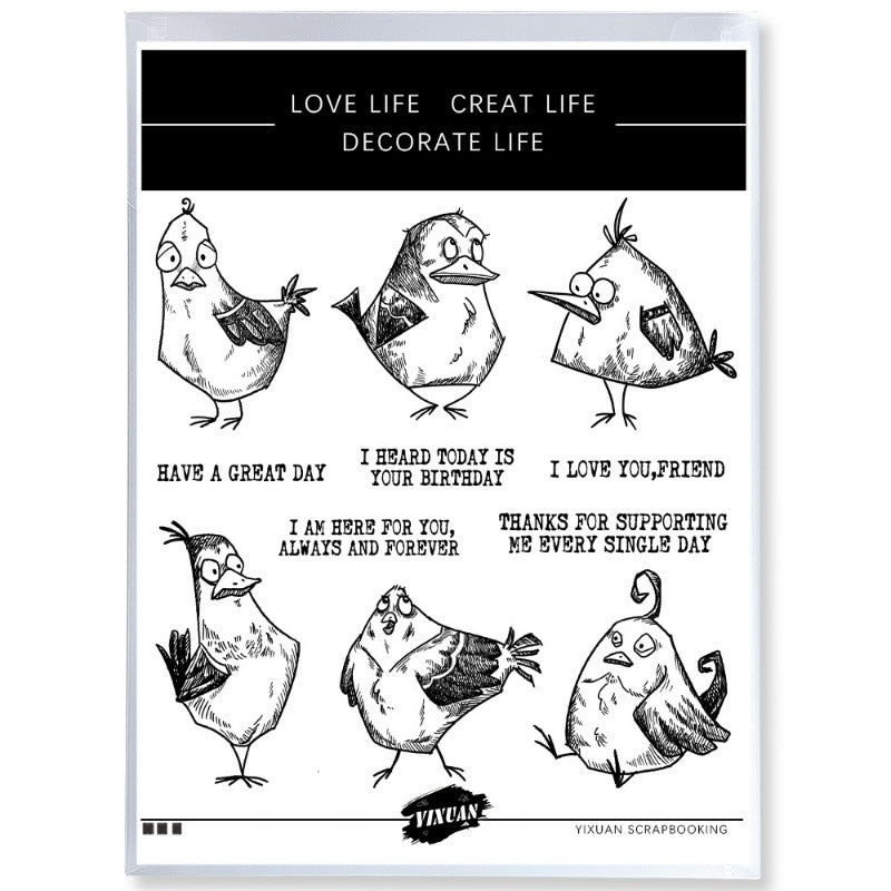 Colorful Birds Dies & Stamps Set