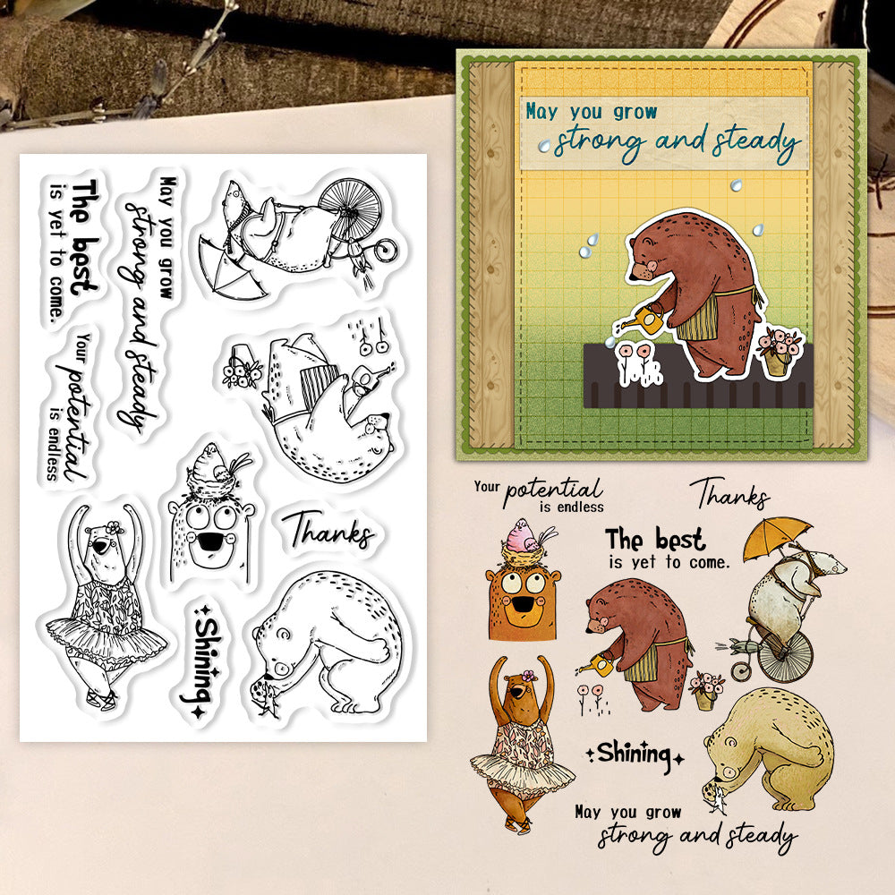 Animal Bear Clear Stamps