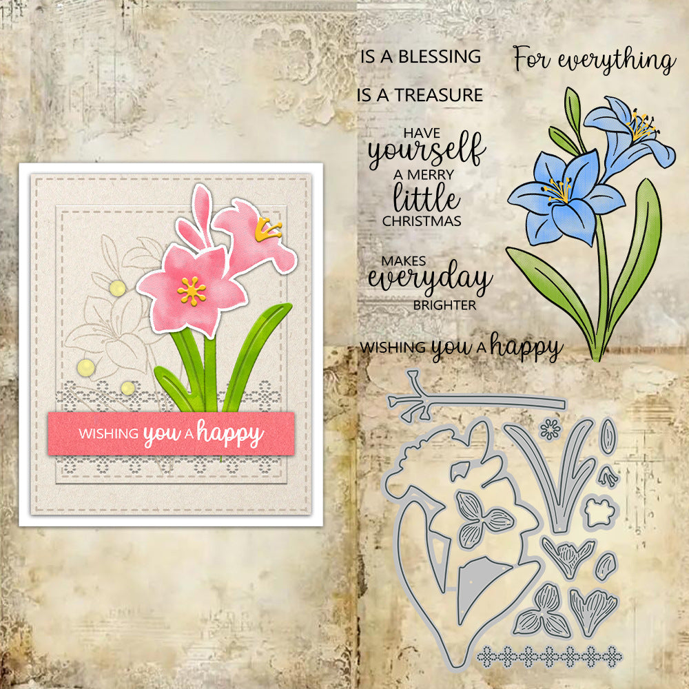Orchid Dies & Stamps Set