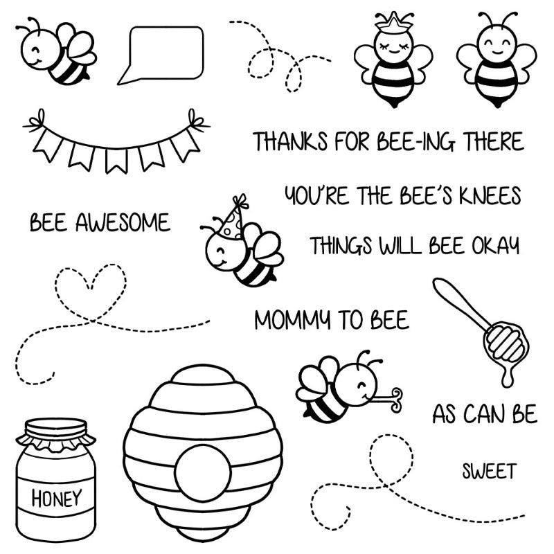 Bees and Beehive Dies & Stamps Set