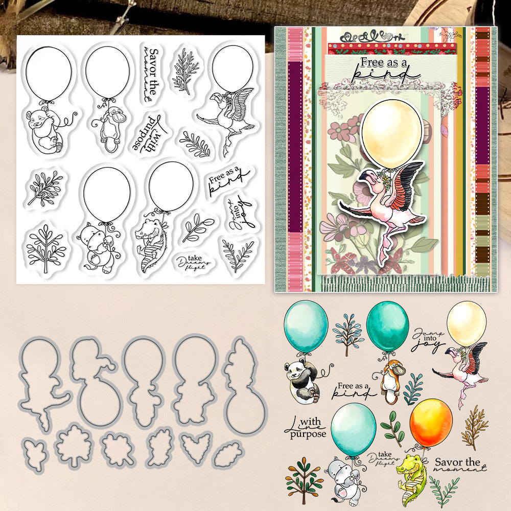 Animal Balloons Dies & Stamps Set