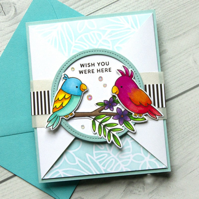 Cute Parrots Dies & Stamps Set
